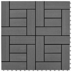 Petromila 22 ks terasové dlaždice 30 x 30 cm 2 m² WPC šedé
