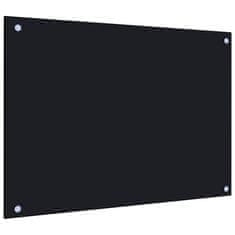 Greatstore Kuchyňský panel černý 70 x 50 cm tvrzené sklo