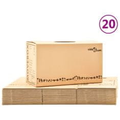 shumee Kartónové krabice na stěhování XXL 20 ks 60 x 33 x 34 cm
