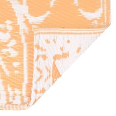 Vidaxl Venkovní koberec oranžový a bílý 120 x 180 cm PP