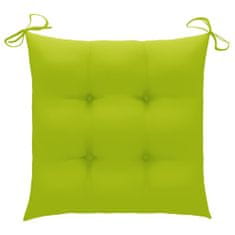 Vidaxl Podušky na židle 6 ks jasně zelené 50 x 50 x 7 cm textil