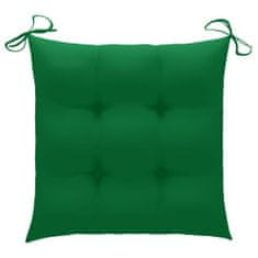 Vidaxl Podušky na židle 6 ks zelené 50 x 50 x 7 cm textil