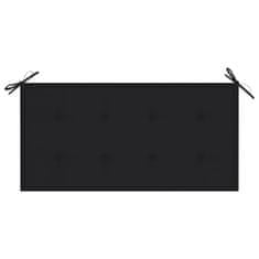 Vidaxl Polstr na zahradní lavici černý 100 x 50 x 4 cm