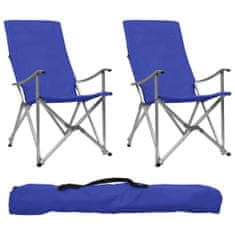 Greatstore Skládací kempingové židle 2 ks modré