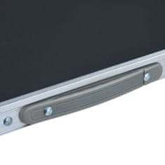 shumee Skládací kempingový stůl šedý hliník 60 x 45 cm