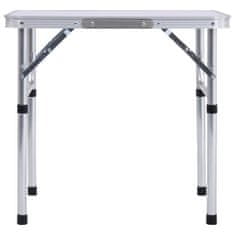 Vidaxl Skládací kempingový stůl bílý hliník 60 x 45 cm