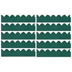 Vidaxl Travní lemy 10 ks zelené 65 x 15 cm PP