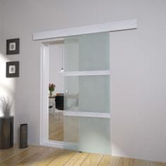 Greatstore Posuvné dveře sklo a hliník 178 cm stříbrné