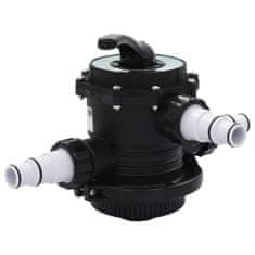 shumee vidaXL Vícecestný ventil pro pískový filtr ABS, 1,5" 6cestný
