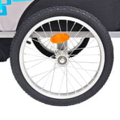 shumee Vozík za kolo pro děti, šedo-modrý, 30 kg