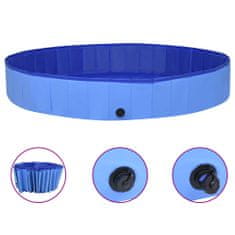 Greatstore Skládací bazén pro psy modrý 300 x 40 cm PVC