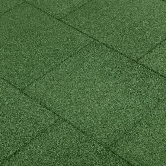 Greatstore Protipádové dlaždice 6 ks pryžové 50 x 50 x 3 cm zelené
