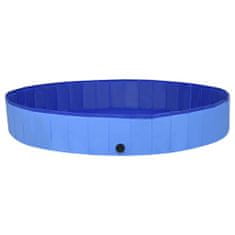 Greatstore Skládací bazén pro psy modrý 200 x 30 cm PVC