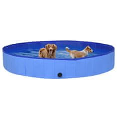 shumee Skládací bazén pro psy modrý 300 x 40 cm PVC