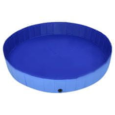 Greatstore Skládací bazén pro psy modrý 300 x 40 cm PVC