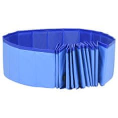 shumee Skládací bazén pro psy modrý 300 x 40 cm PVC