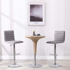 Greatstore Barové židle 2 ks světle šedé textil