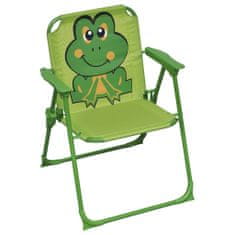 Greatstore Dětské zahradní židle 2 ks zelené textil