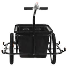 Greatstore Přívěsný vozík za kolo černý 50 l