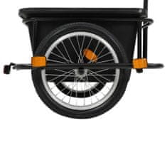 Greatstore Přívěsný vozík za kolo černý 50 l