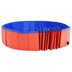 shumee Skládací bazén pro psy červený 200 x 30 cm PVC