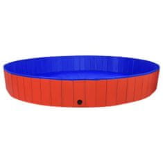 shumee Skládací bazén pro psy červený 300 x 40 cm PVC