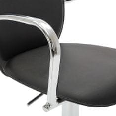 Greatstore Barové stoličky s područkami 2 ks černé umělá kůže