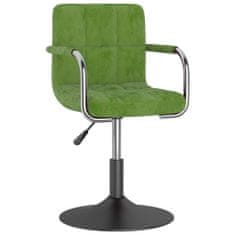 shumee Otočná kancelářská židle světle zelená samet
