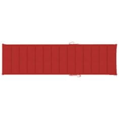 Greatstore Poduška na zahradní lehátko červená 200 x 50 x 4 cm textil