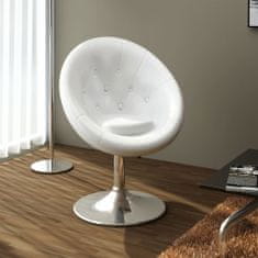 shumee Barová stolička bílá umělá kůže
