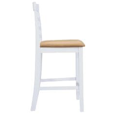 Greatstore Barové židle 2 ks bílé textil