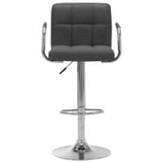 Greatstore Barové židle 2 ks tmavě šedé textil