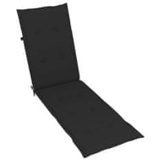 Greatstore Poduška na polohovací židli černá (75+105) x 50 x 4 cm