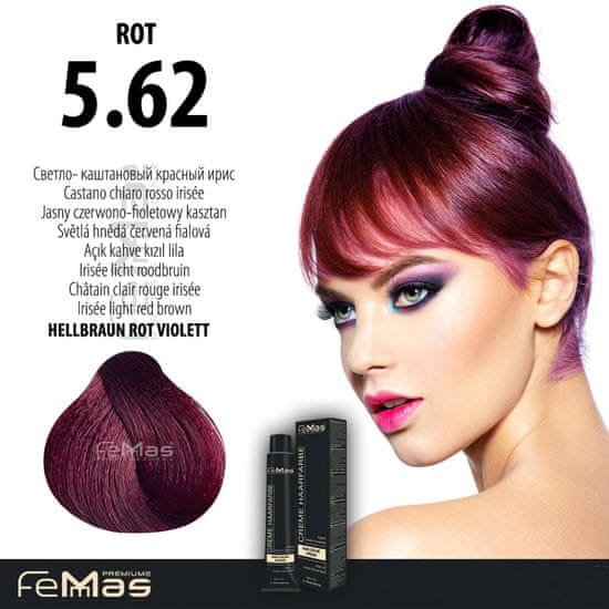 FeMmas Barva na vlasy Světle hnědá červená fialová 5.62