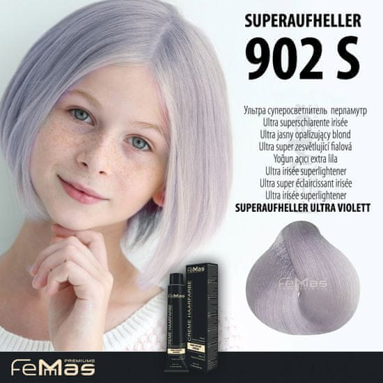 FeMmas Barva na vlasy Ultra super zesvětlující fialová 902S