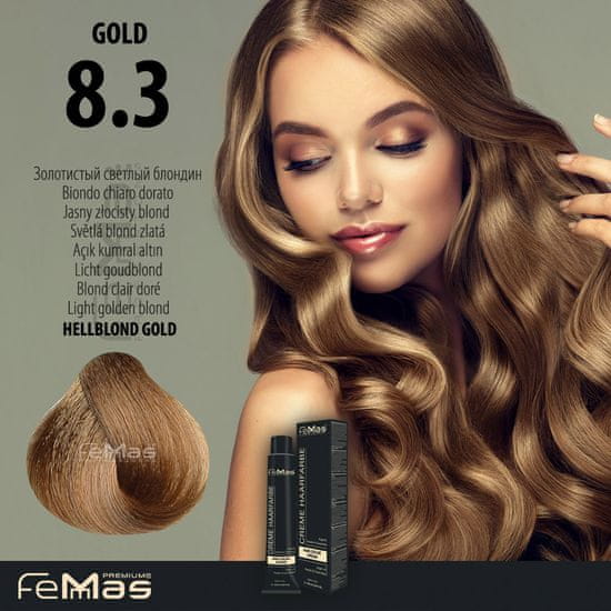 FeMmas Barva na vlasy Světle blond zlatá 8.3