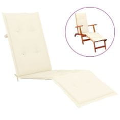 Greatstore Poduška na polohovací židli krémová (75+105) x 50 x 4 cm