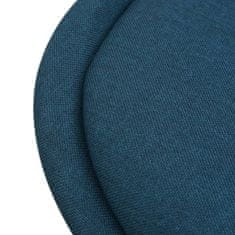 Vidaxl Jídelní židle 4 ks modré textil
