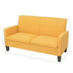 Greatstore 2dílná sedací souprava textil žlutá