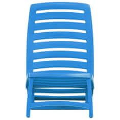 Greatstore Dětské skládací plážové židle 4 ks plastové modré