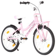shumee Dětské kolo s předním nosičem 20'' růžovo-černé