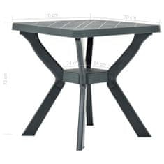 Petromila Bistro stolek antracitový 70 x 70 x 72 cm plast