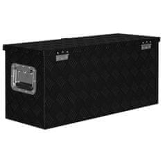Greatstore Hliníkový box 80 x 30 x 35 cm černý