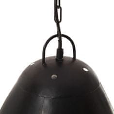 Greatstore Industriální závěsné svítidlo 25 W černočerné kulaté 32 cm E27