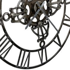 Petromila Nástěnné hodiny stříbrné 78 cm kov