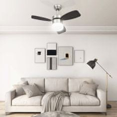 Petromila Stropní ventilátor světlo a dálkový ovladač 76 cm tmavě hnědý