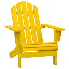 Petromila Zahradní židle Adirondack masivní jedlové dřevo žluté