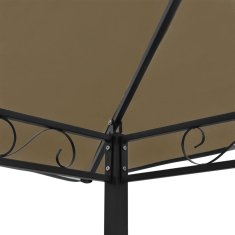 shumee Zahradní altán + stůl a lavice 2,5x1,5x2,4 m taupe 180 g/m2