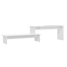 Greatstore TV stolek bílý s vysokým leskem 180 x 30 x 43 cm dřevotříska