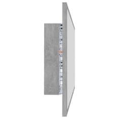 Vidaxl LED koupelnové zrcadlo betonově šedé 100x8,5x37 cm dřevotříska